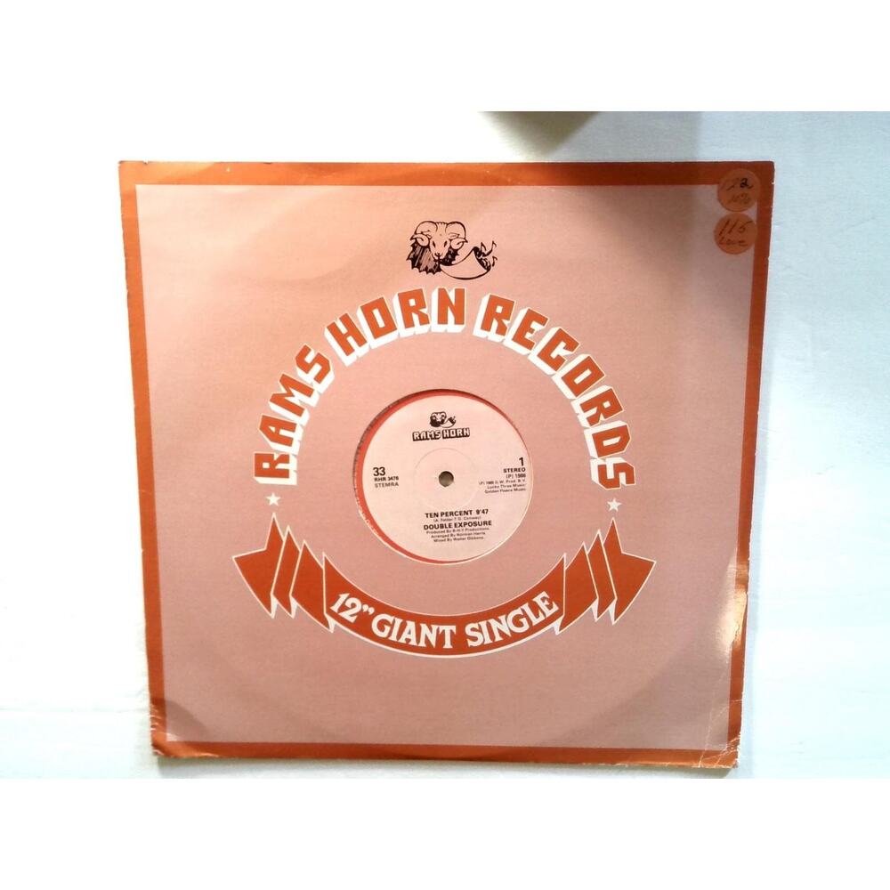 Double Exposure - Ten Percent / My Love Is Free 12" Vinyl Single Rams Horn Disco